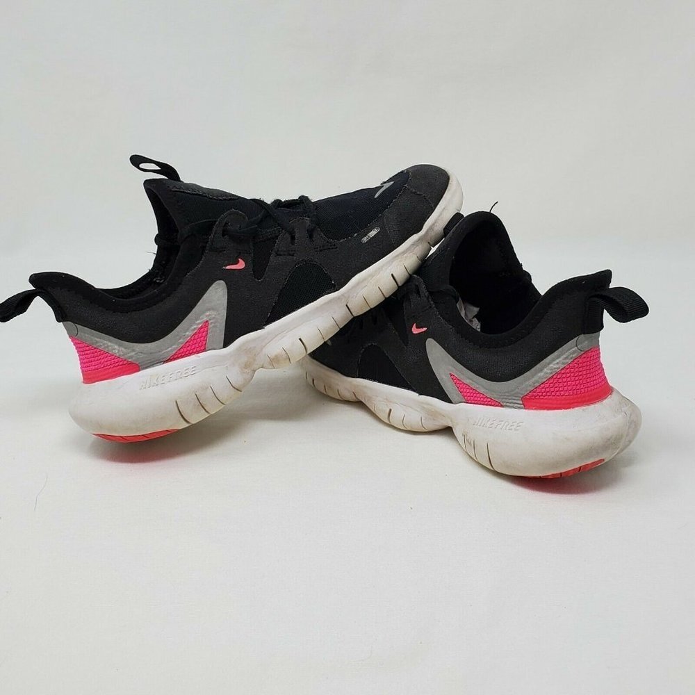 5.5Y  7 WOMEN'S NIKE FREE RN 5.0 PINK BLACK AR4143-002 RUNNING SNEAKERS CASUAL